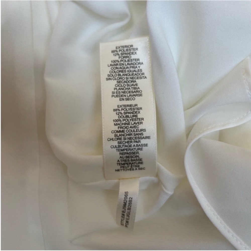 Eliza J Mini Dress Fit Flare Modest Bridal Shower Engagement Ivory White Size 8 - Picture 10 of 11